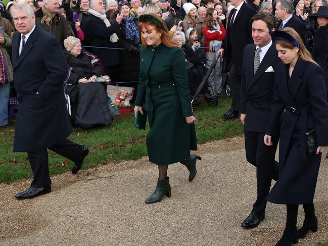 Ferguson joined the royal family for their church service walk on Christmas Day for the first time in years. Picture: Adrian Dennis/AFP