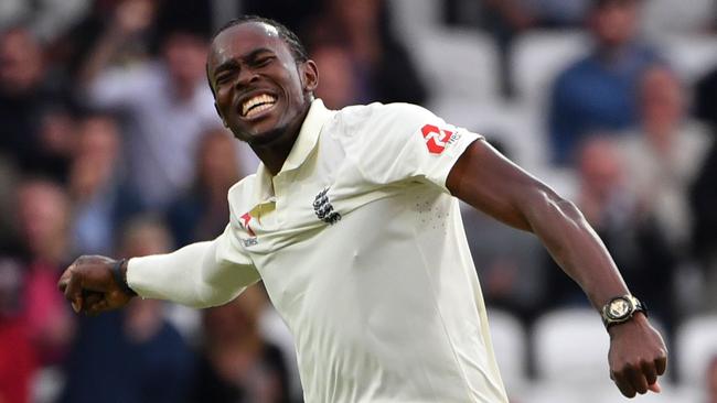 England’s Jofra Archer claimed 6-45 on day one of the Third Test at Headingley. Picture: AFP