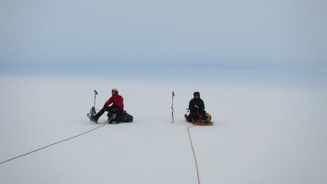 Craig Arnold and a fellow adventurer, conquering the Patagonian ice cap. He is now co-founder of Million Dollar Fitness.