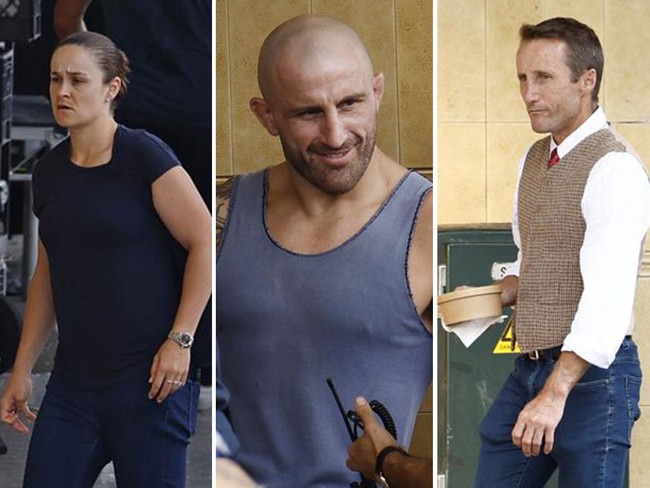 Ash Barty, Alexander Volkanovski and Damien Oliver arrive at the Nelson Hotel, Pictures: News Corp