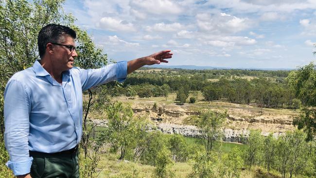 Dean Wanless who proposes a $50mil waste disposal and recycling plant at Ipswich on the site of an abandoned open-cut mine. Picture: Des Houghton