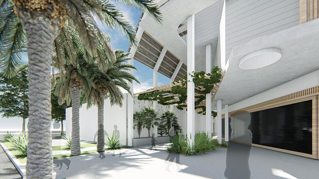 Artist's impression of the proposed development, Enjae Noosa Hub at 6 Lanyana Way, Noosa Junction.