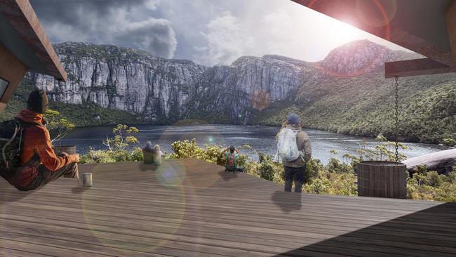 Artist's impression of Tasmania's "next iconic walk" in the Tyndall Range on the state's West Coast. Picture: Supplied