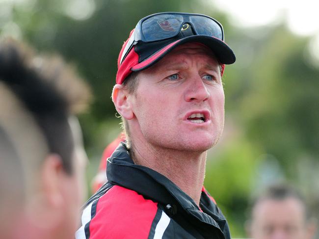 Essendon District Football League Division 1 match between West Coburg and Craigieburn at Shore Reserve, Coburg. West Coburg's coach Digby Morrell. Pictures: Angie Basdekis