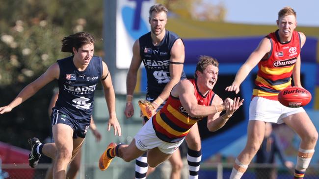 Crouch is back in the SANFL side this weekend. Picture: SANFL Image/David Mariuz