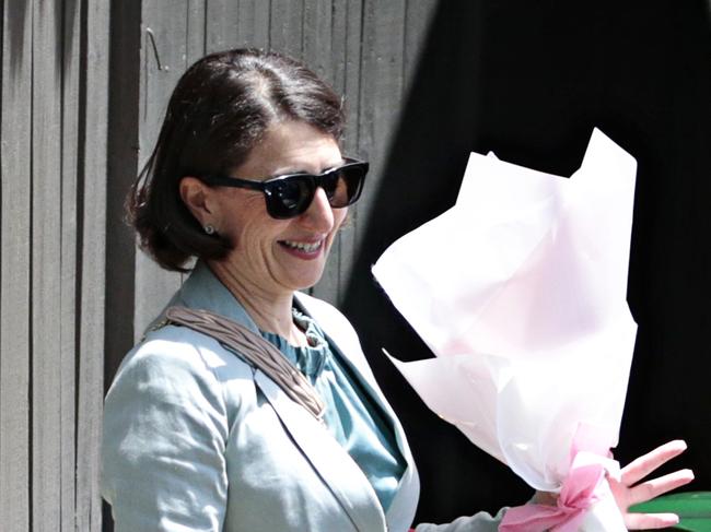 DAILY TELEGRAPH. OCTOBER 31,2021 Gladys Berejiklian leaving her home in Northbridge. Picture: Adam Yip