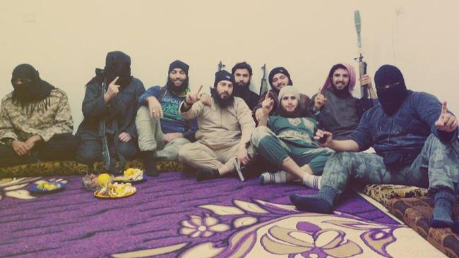 A group of Australian and Lebanese Islamic State fighters in Iraq.