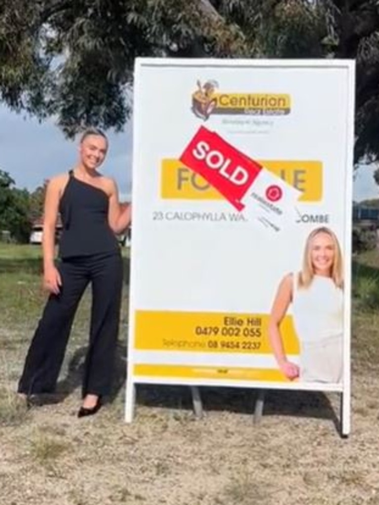 She said more people from Sydney are choosing to buy in Western Australia. Picture: TikTok/ellie_hilll