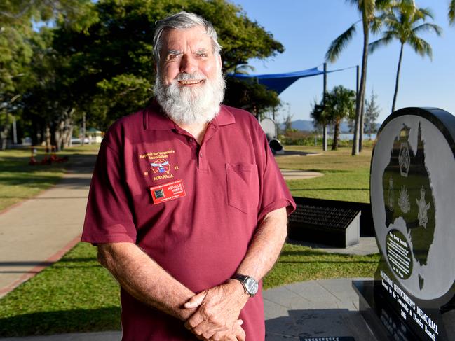 National Service Association Townsville branch president Neville Hines is set for National Service Day service at Rowes Bay today. Picture: Evan Morgan