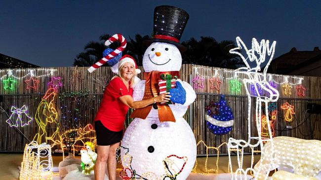 Sue Raffin Christmas Lights at 16 Stockham Road, Deagon. Picture: Richard Walker