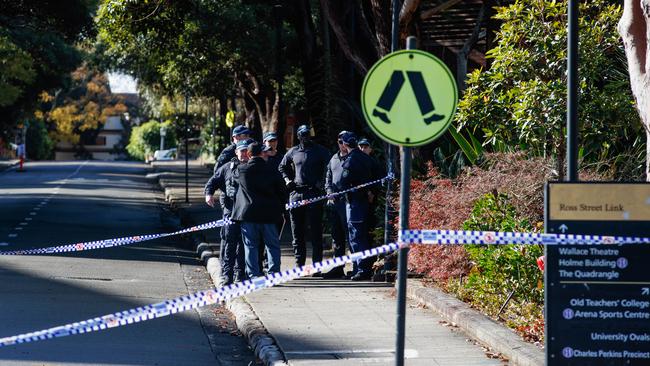 A teenager arrested over an alleged stabbing at The University of Sydney was known to police. Picture: NewsWire / Nikki Short