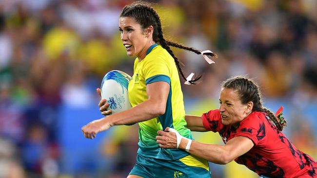 Charlotte Caslick and the Australian Rugby Sevens team are one of the biggest drawcards at the Commonwealth Games. Picture: Dan Mullan/Getty Images