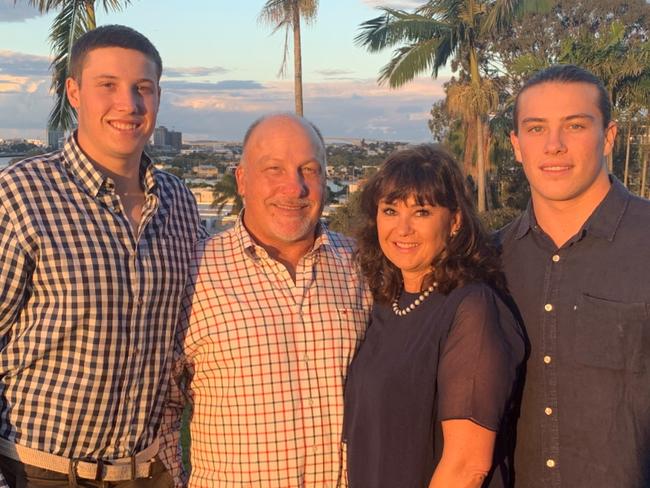 Pippa Tessman with her husband Brad and sons Victor, left, and Jethro, right.