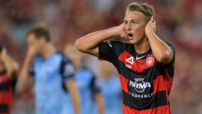 It was a tough night at the office for Lachlan Scott.