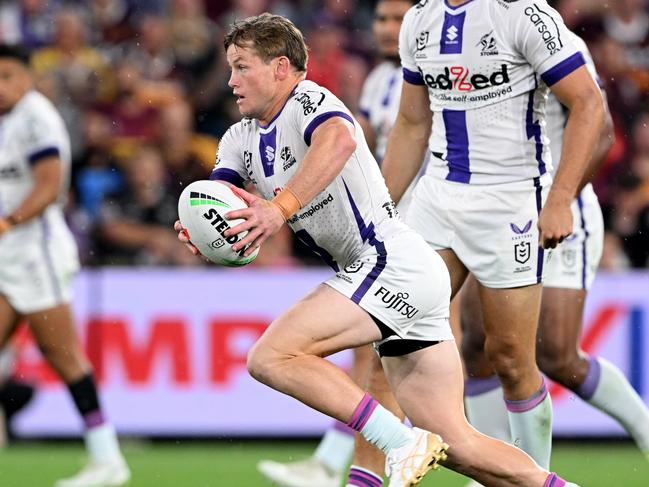 The man who effectively pushed Smith out at Melbourne, Harry Grant had a horror Qualifying Final against the Broncos. Picture: Bradley Kanaris/Getty Images