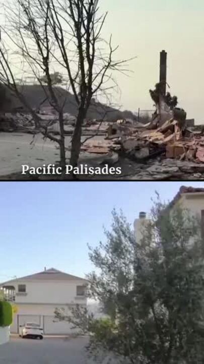 Shocking before-and-after vision shows LA fire devastation