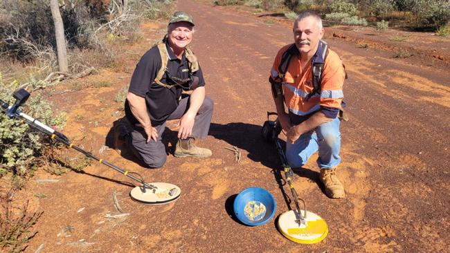 Rick Fishers, left, is among the prospectors to have made OZM's ground home this year. Pic: Supplied/OZM