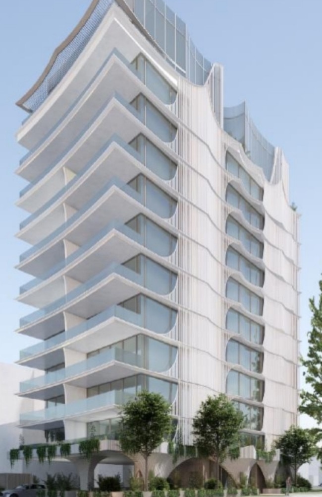 A 13-level tower planned for Palm Beach where developers are seeking a height lift.