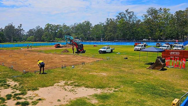 Work has already started at the popular high school where more than 2700 students are expected next month. Picture: Contributed