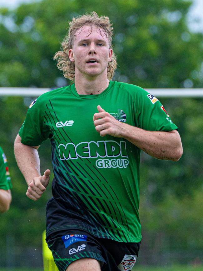 Townsville Blackhawks Cyril Connell Cup U17s train during the 2024 pre-season. Diesel Taylor. Picture: Clancy Blacklock / Blackhawks Media