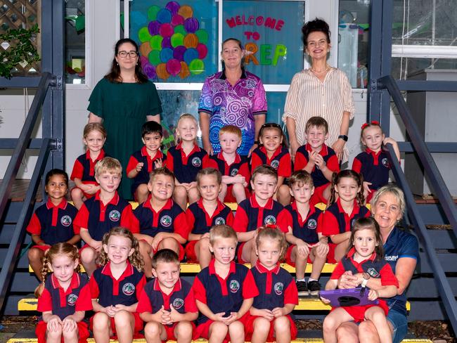 Alligator Creek State School Prep A Front Row: Ava Bell, Ivy-May Hall, Anthony Knott, Nicholas Carr, Harriet Anderson, Harper Thompson, Mrs Stachurski Middle Row: Heather Payne, Nate Brumpton Cooper Akehurst, Charlotte Geddes, Corbin Linnett, Gage Thomas, Harper Springer Back Row: Addie Milwain, Kalob Smith, Peyton Holt, Seth Dougan, Hazel Sorensen, Alexander Hanson, Maya Bohm Teachers: Miss Dos Santos, Miss Chapman, Mrs Turek Picture: Michaela Harlow.