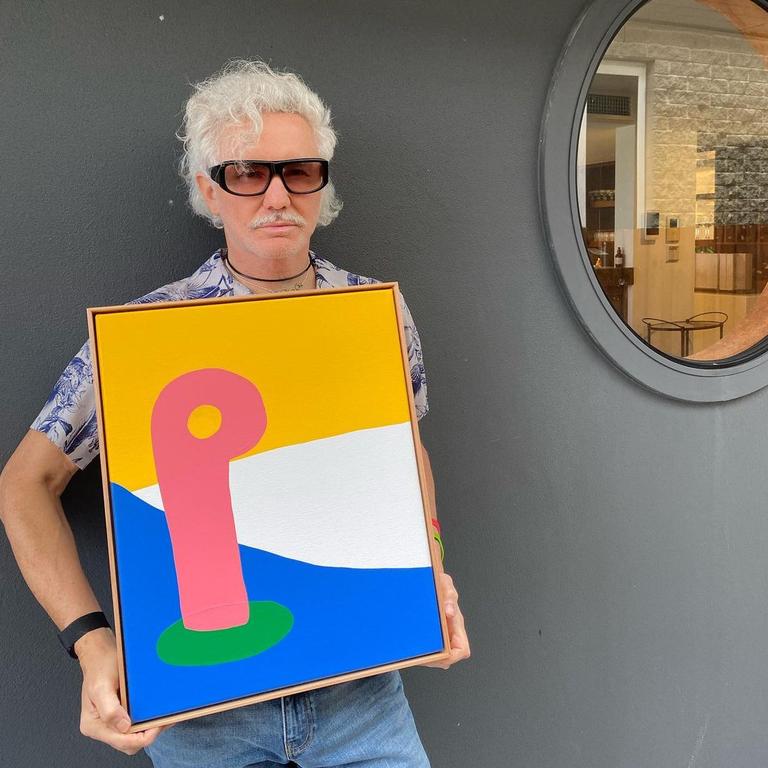 Baz Luhrmann purchased a painting from Gold Coast artist Brandon Shaw. Picture: Instagram/ @gud_thanks_ronnie