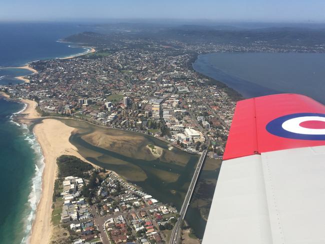 A bird’s eye view of The Entrance channel. Picture: Richard Noone