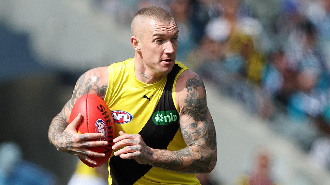 Richmond should extend Dustin Martin’s contract. Picture: Sarah Reed/AFL Photos via Getty Images