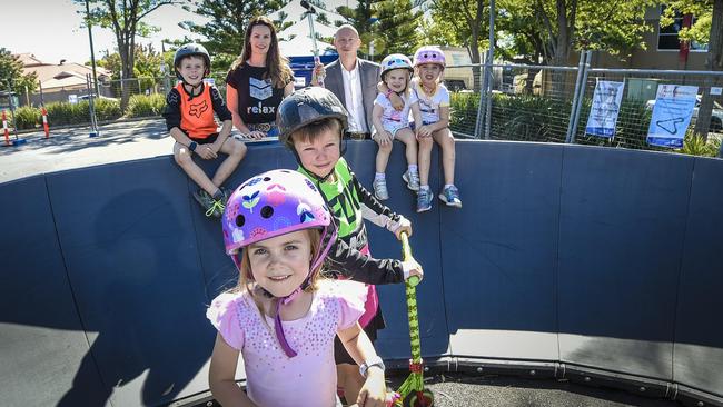 Burnside Council’s pump track is up and running in the carpark of its civic centre in Tusmore.