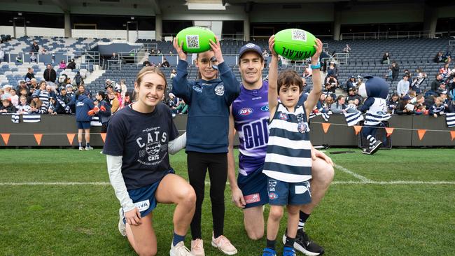 See all the pics from Geelong’s open training below. Picture: Brad Fleet