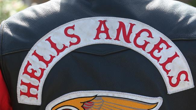 Hells Angels member "Jeff" ( no surname) lead as Motor Bike enthusiasts meet at outside the Hells Angels motorcycle club in Hillcrest before heading out on a group ride. Pic Jono Searle.