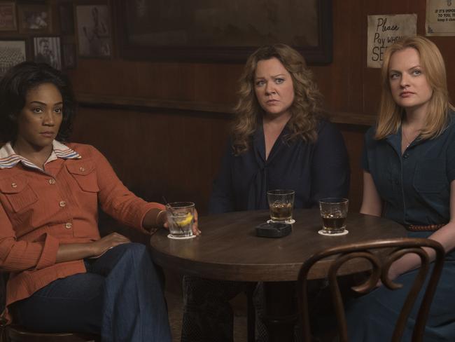 Tiffany Haddish, Elisabeth Moss and Melissa McCarthy in The Kitchen.