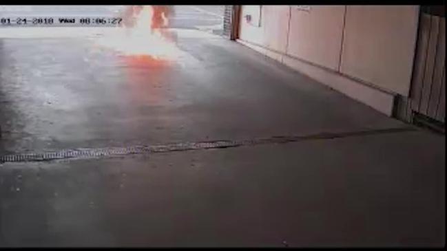 Police are investigating after a Molotov cocktail was thrown into a St Kilda car park on 24 January.