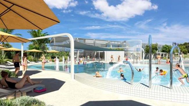 A concept image showing what the redeveloped Ashfield Aquatic Centre will look like.