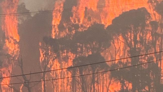 A property is engulfed in flames in Rosebery, Tasmania, during a bushfire emergency 27-12-2022  Picture: Scott Stevens