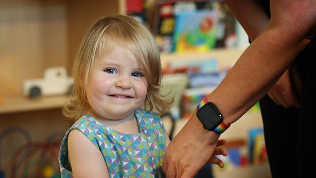 Violet was all smiles at the Ballarat Base Hospital. .Picture: David Caird