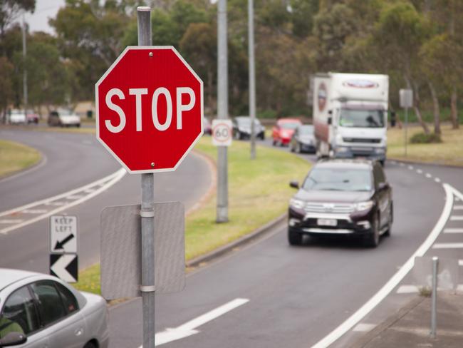 A Brisbane man was fined for stopping too far from a stop sign. (Stock image). Picture: Getty