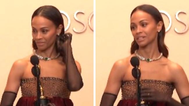 Zoe Saldana after her Oscar win.