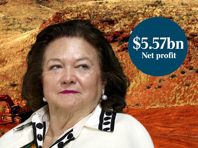 Gina rinehart and Hancock Prospecting profit