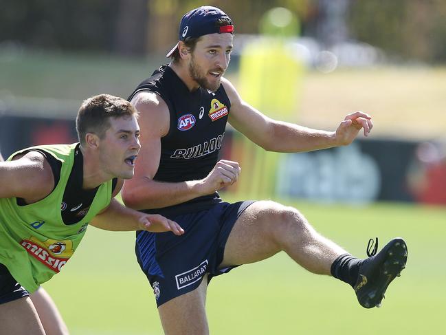 Marcus Bontempelli likes what he sees from the new Western Bulldogs recruits. Picture: Michael Klein