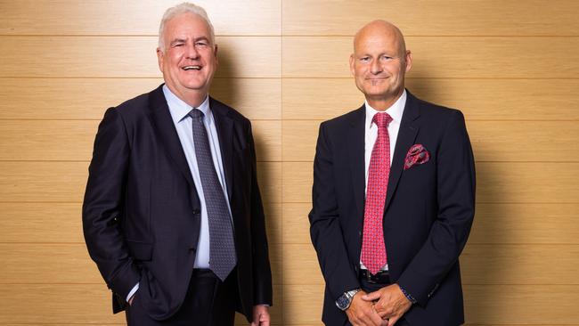 AGL Energy chief executive Graeme Hunt, left, and chief operating officer Markus Brokhof. Picture: Paul Jeffers