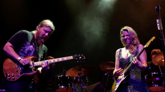 Derek Trucks and Susan Tedeschi of Tedeschi Trucks Band performing live at Byron Bay Bluesfest.