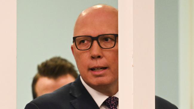 Opposition Leader Peter Dutton at Parliament House in Canberra on Monday. Picture: NCA NewsWire / Martin Ollman