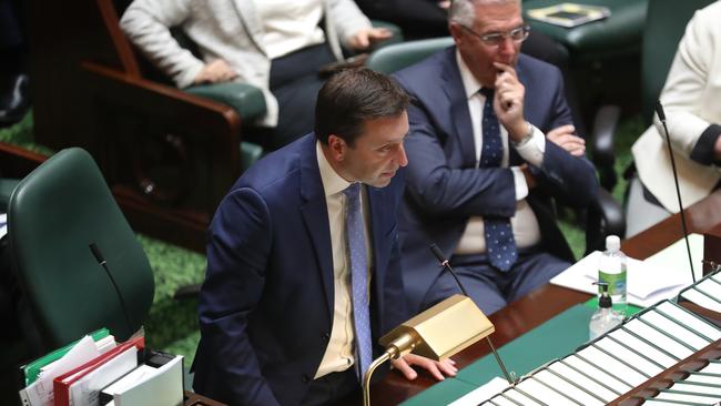 Victorian Liberal Party leader Matthew Guy during Question Time in the Legislative Assembly in the Victorian parliament: David Crosling