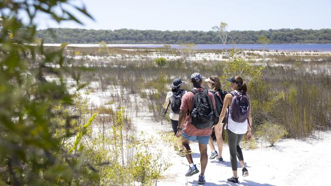 Exploring Fraser Island on foot.