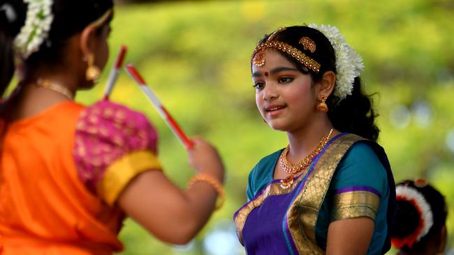 India Fest at Riverway. A dancer from Geetha's Natyalaya performs on stage. Picture: Evan Morgan