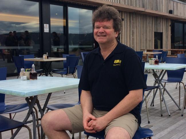 Rob Pennicott at the new Bruny Island Cruises visitors centre and restaurant. Picture: DAVID KILLICK