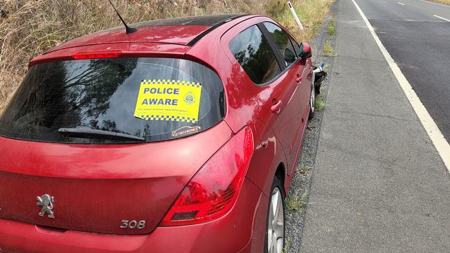 The Peugeot 308 involved in the crash.