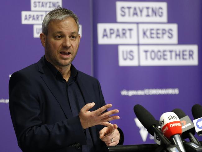 Victoria's Chief Health Officer Professor Brett Sutton addresses the media. Picture; Getty Images.