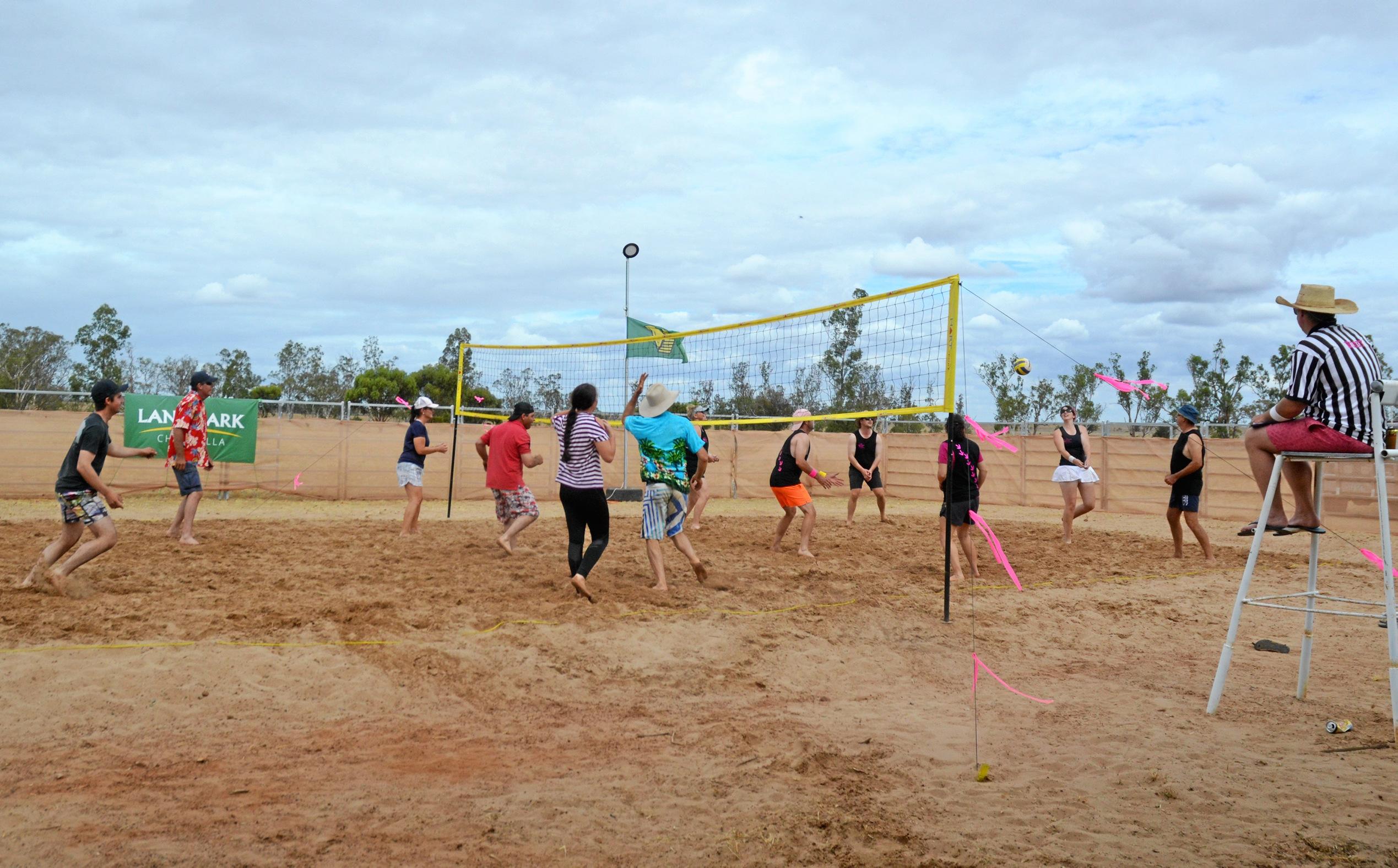 The Dulacca Sports Club annual Bush Beach Volleyball tournament. Picture: Kate McCormack